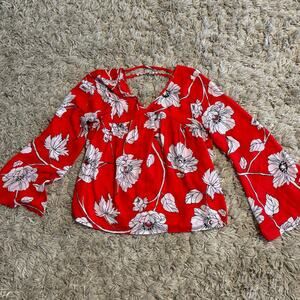 XS  women’s floral blouse top